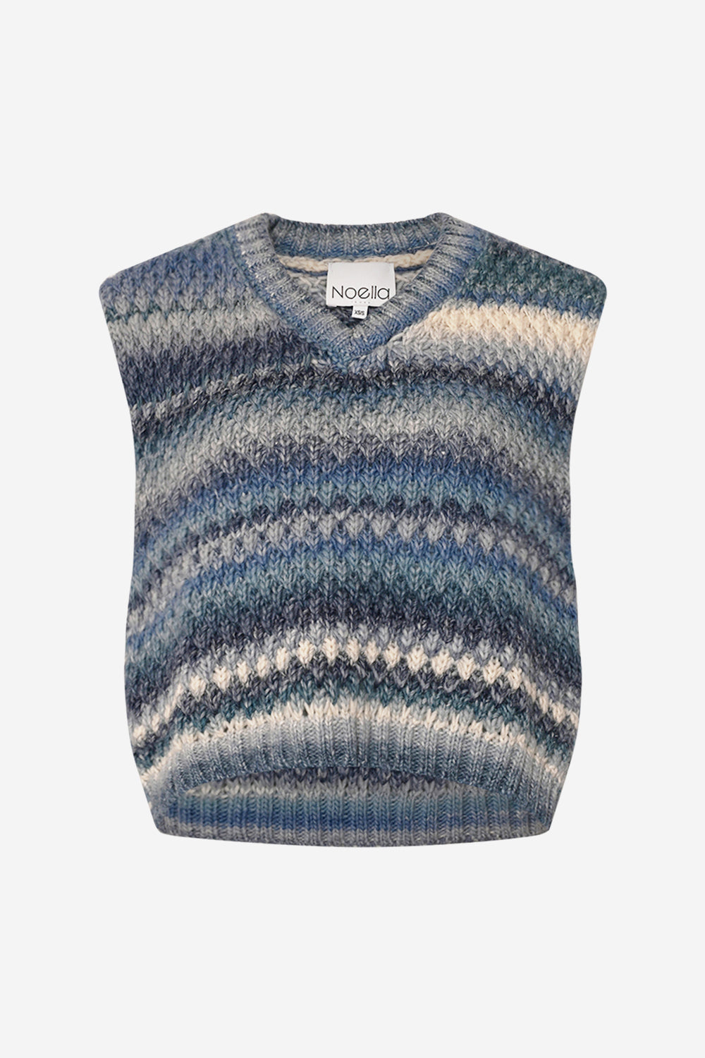 Noellas Gio Knit Vest Sky Mix. Køb Veste hos www.noellafashion.dk