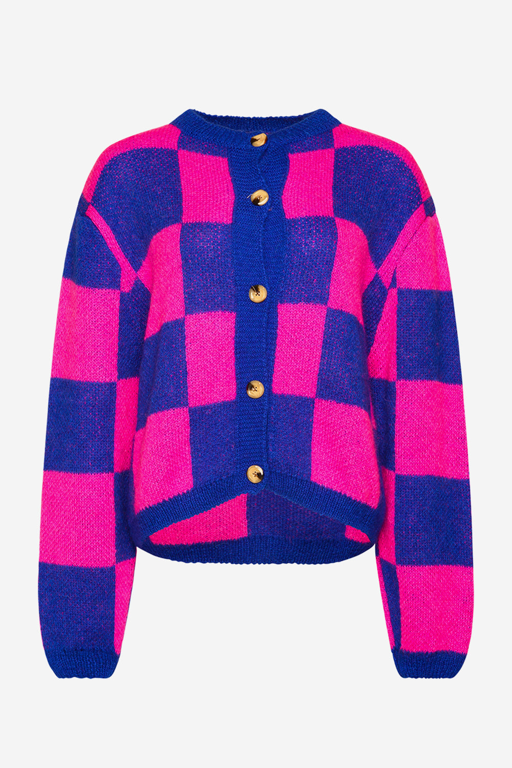 Noellas Kiana Knit Cardigan Pink/Blue Mix. Køb Cardigans hos www.noellafashion.dk