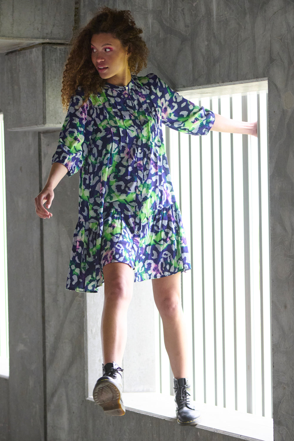 Scarlet Imogene Sh. Dress Multi Mix