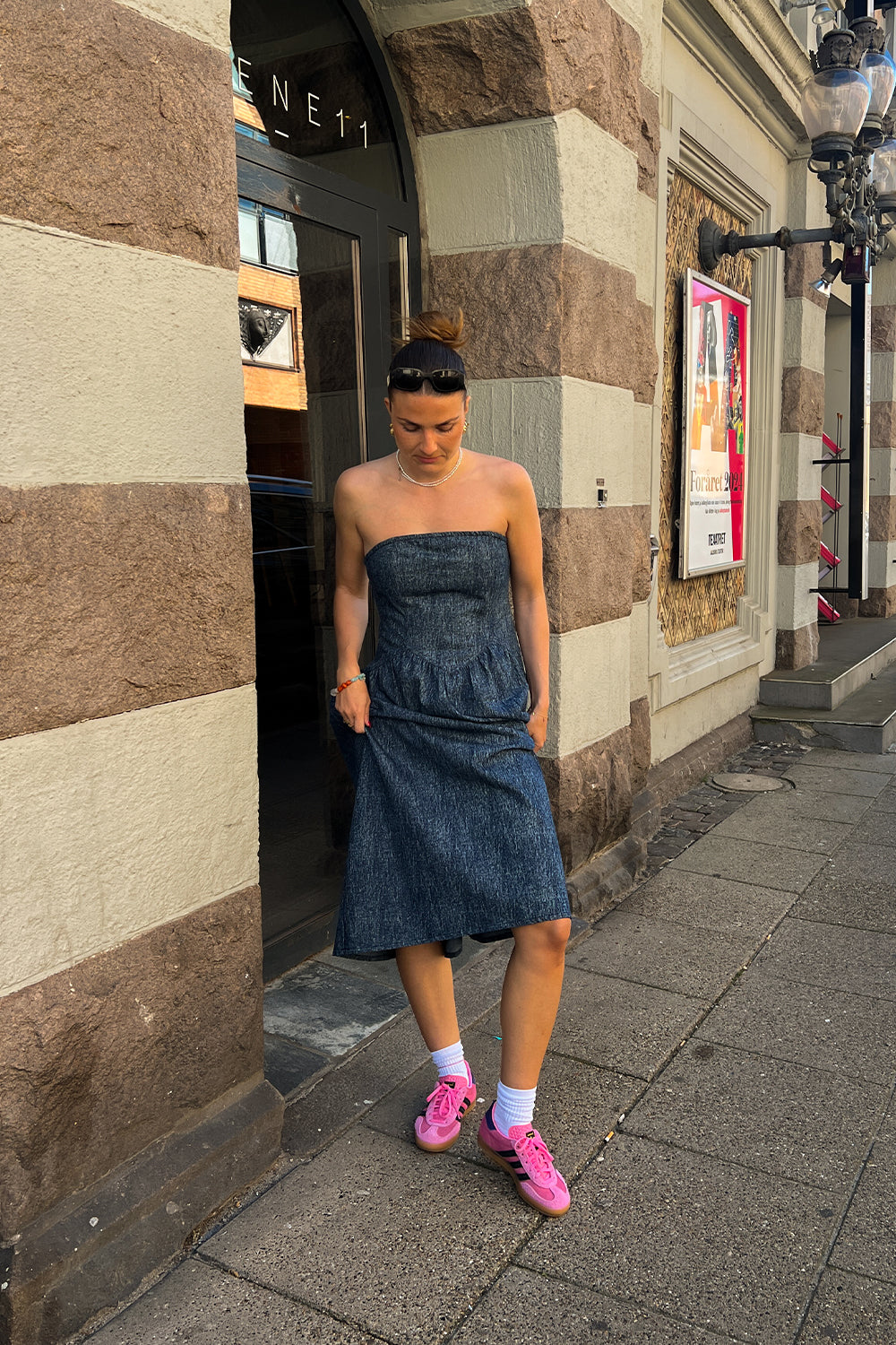 Jacklyn Dress Blue Snow Wash