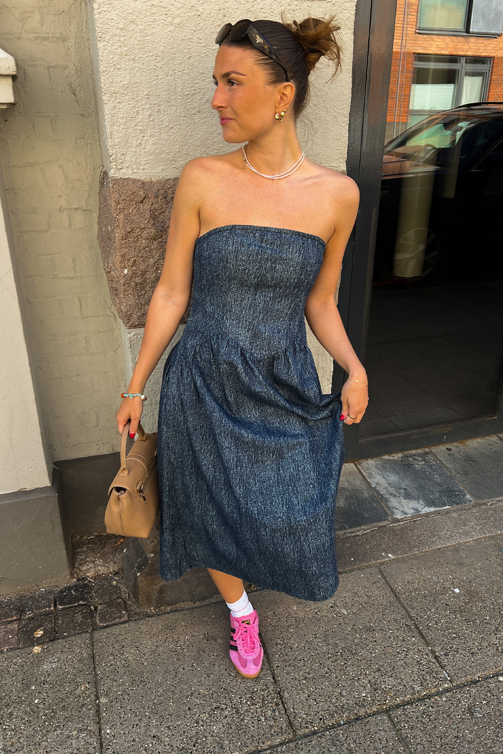 Jacklyn Dress Blue Snow Wash