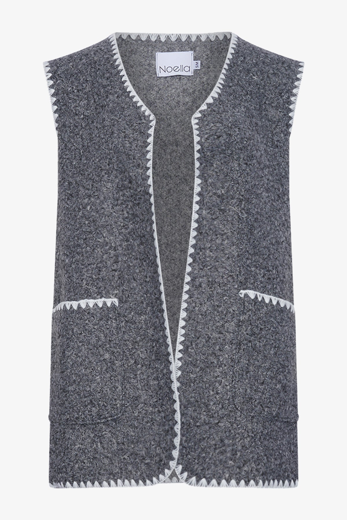 Noellas Jakayla Vest Medium Grey Mel.. Køb Veste hos www.noellafashion.dk