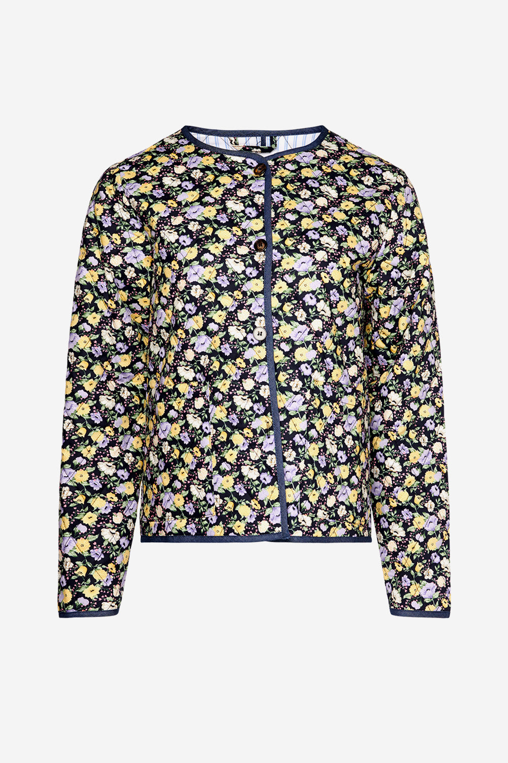 Jana Quilt Jacket Big Lilac Flower