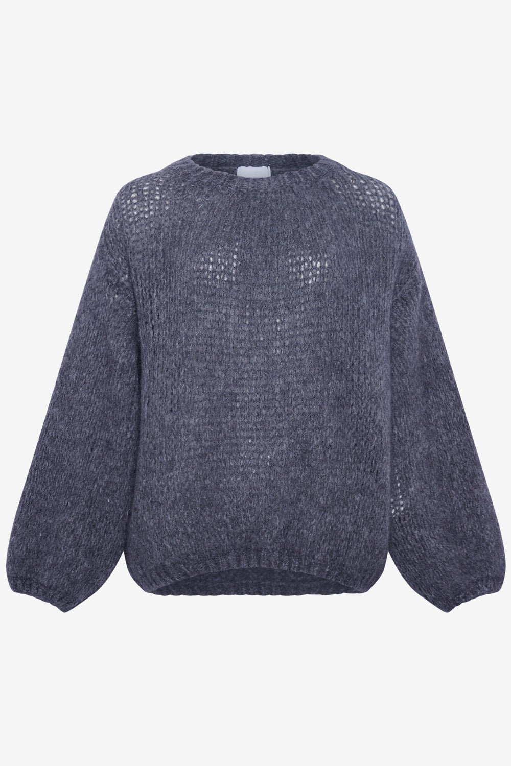 Noellas Jazzlyn knit Medium Grey Mel.. Køb Striktrøjer hos www.noellafashion.dk