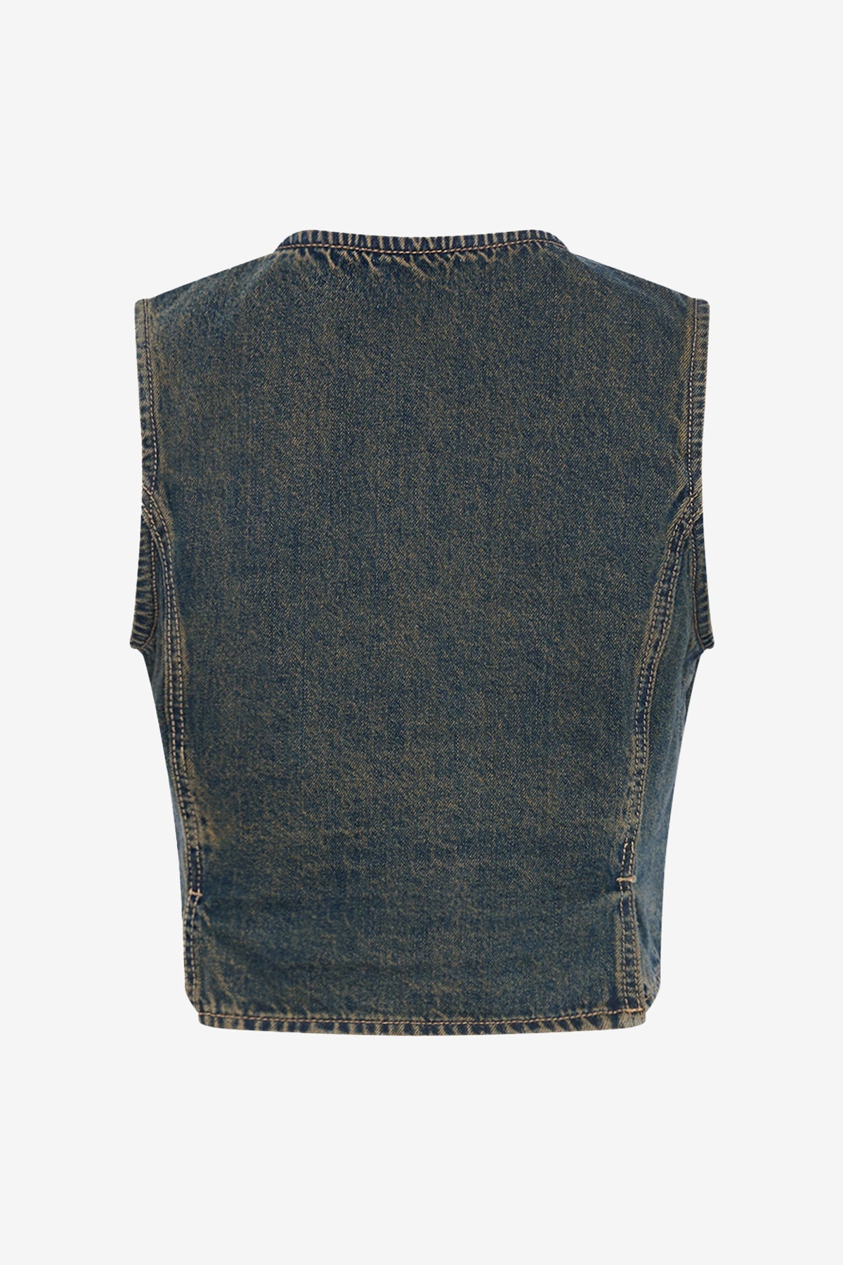 Judith Vest Worn Blue Wash