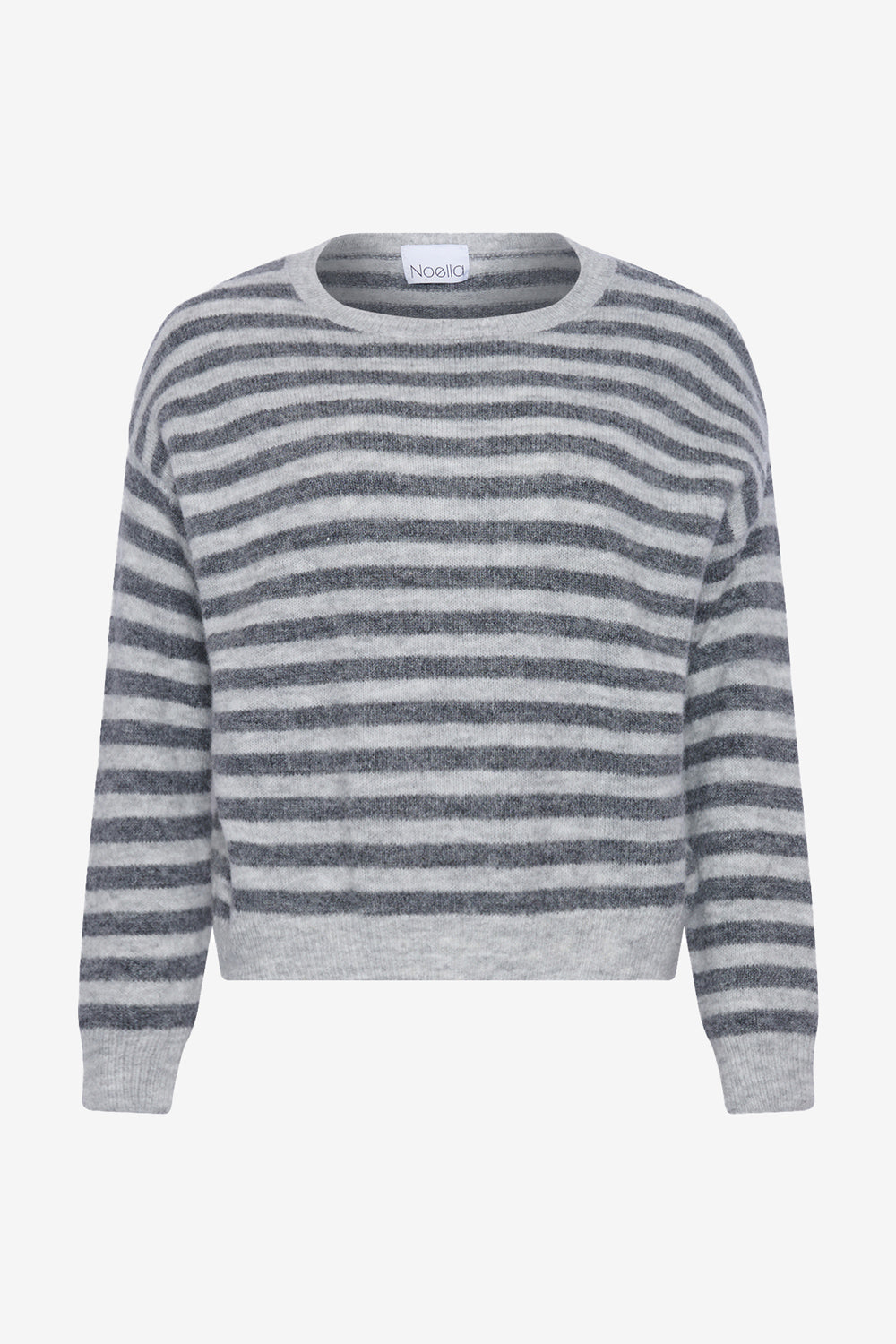 Juliana Knit Light Grey/Dark Grey Stripe