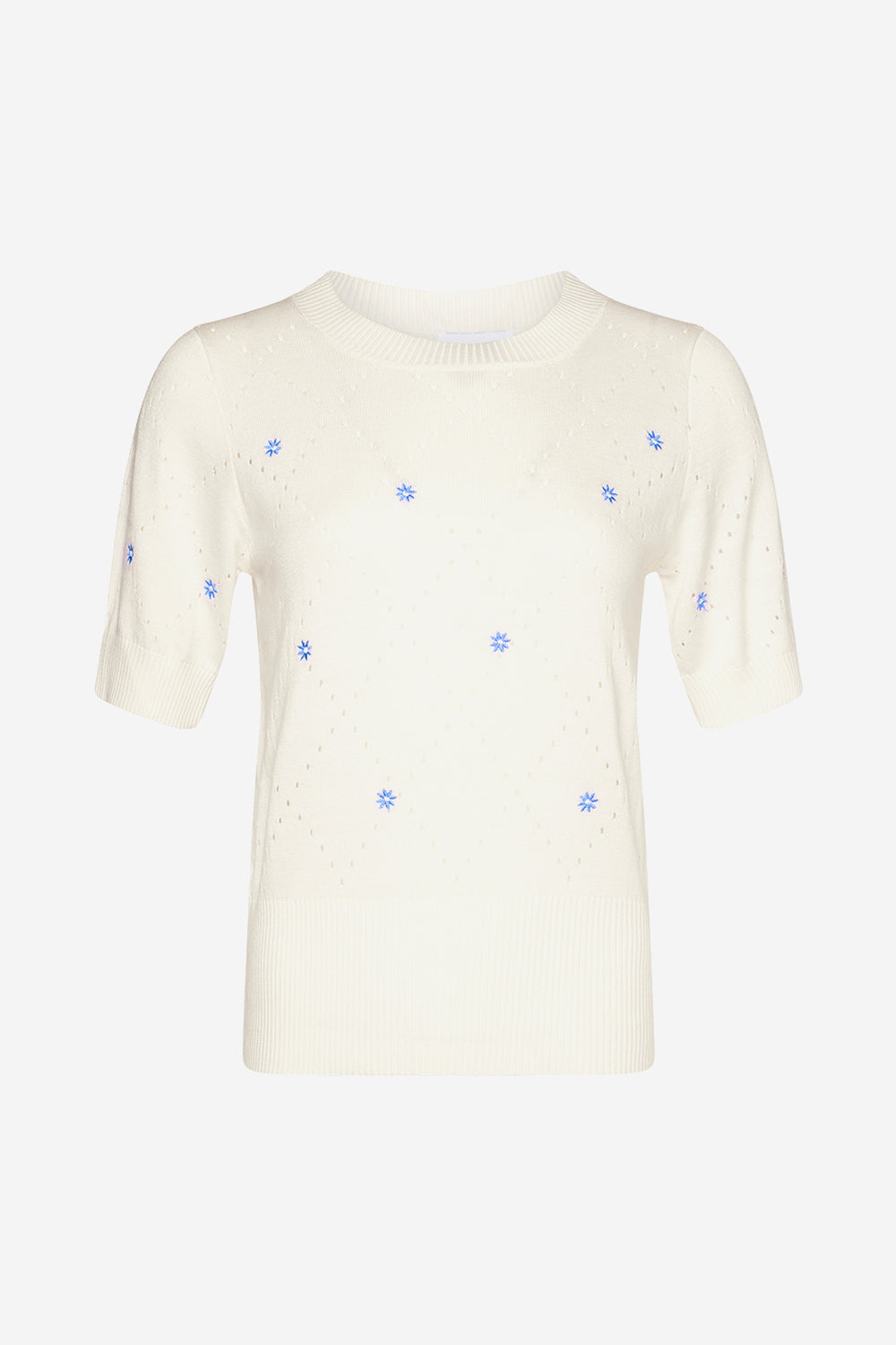 Julie Knit Jumper Offwhite/blue
