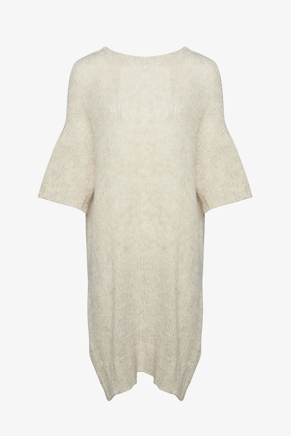 Kala Dress Short Sleeve Wool Oatmeal