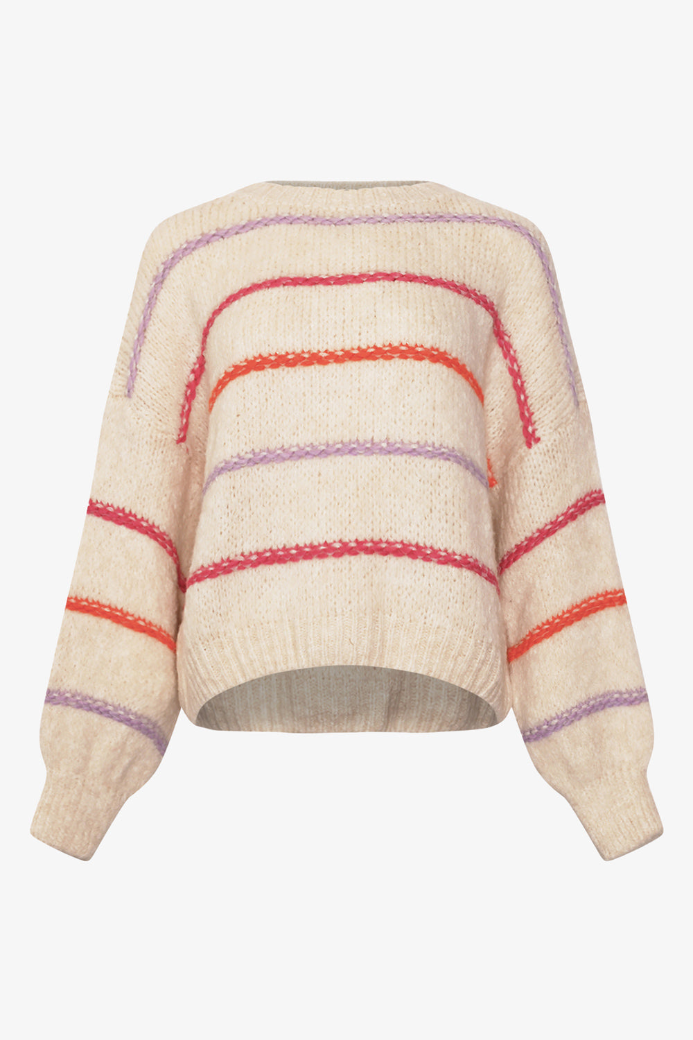 Kalita Knit Oyster Berry Stripe