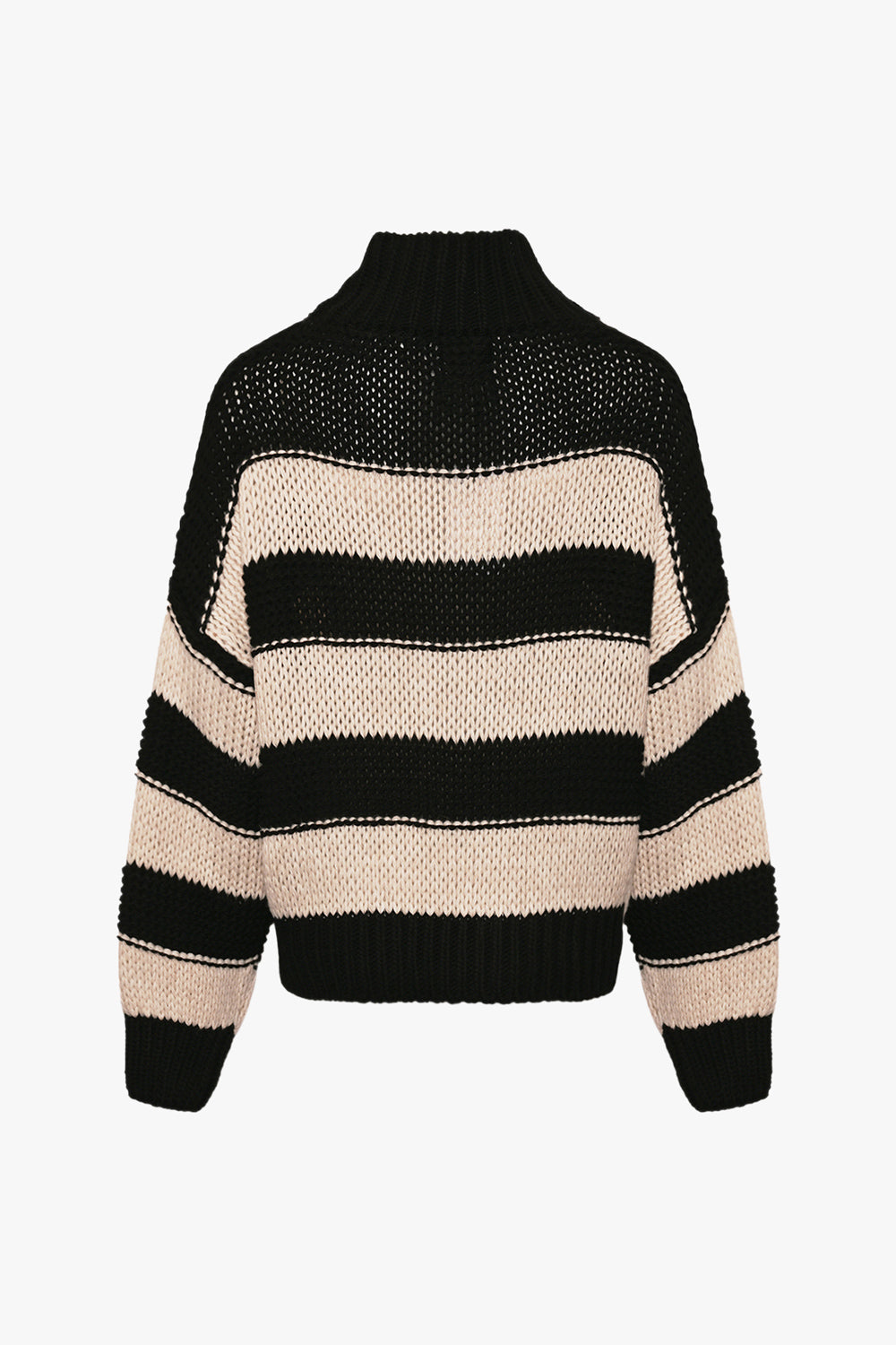 Noellas Kath Knit Black Ivory Stripe.