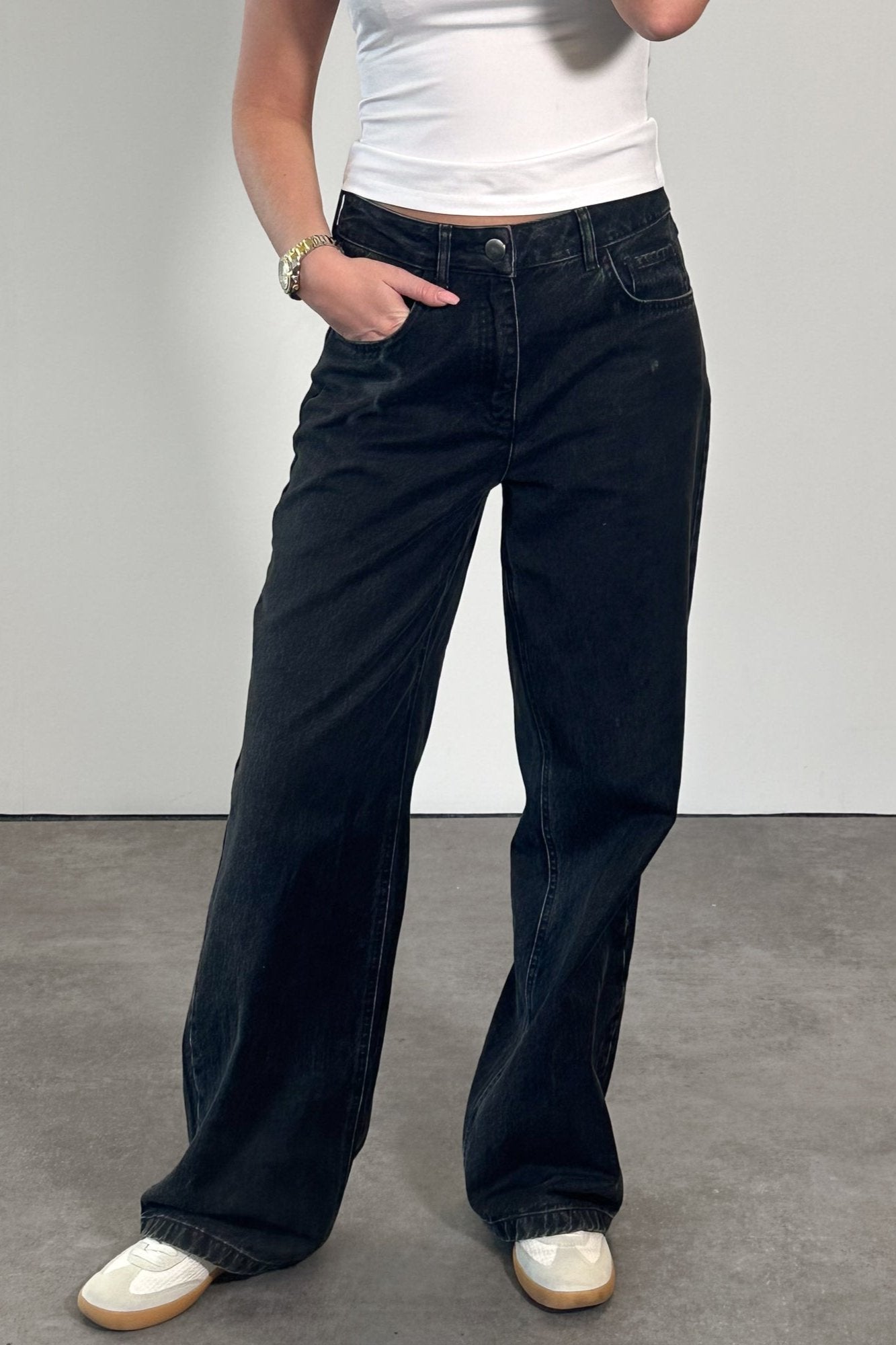 Noellas Katy Jeans Black Wash. Køb Bukser hos www.noellafashion.dk