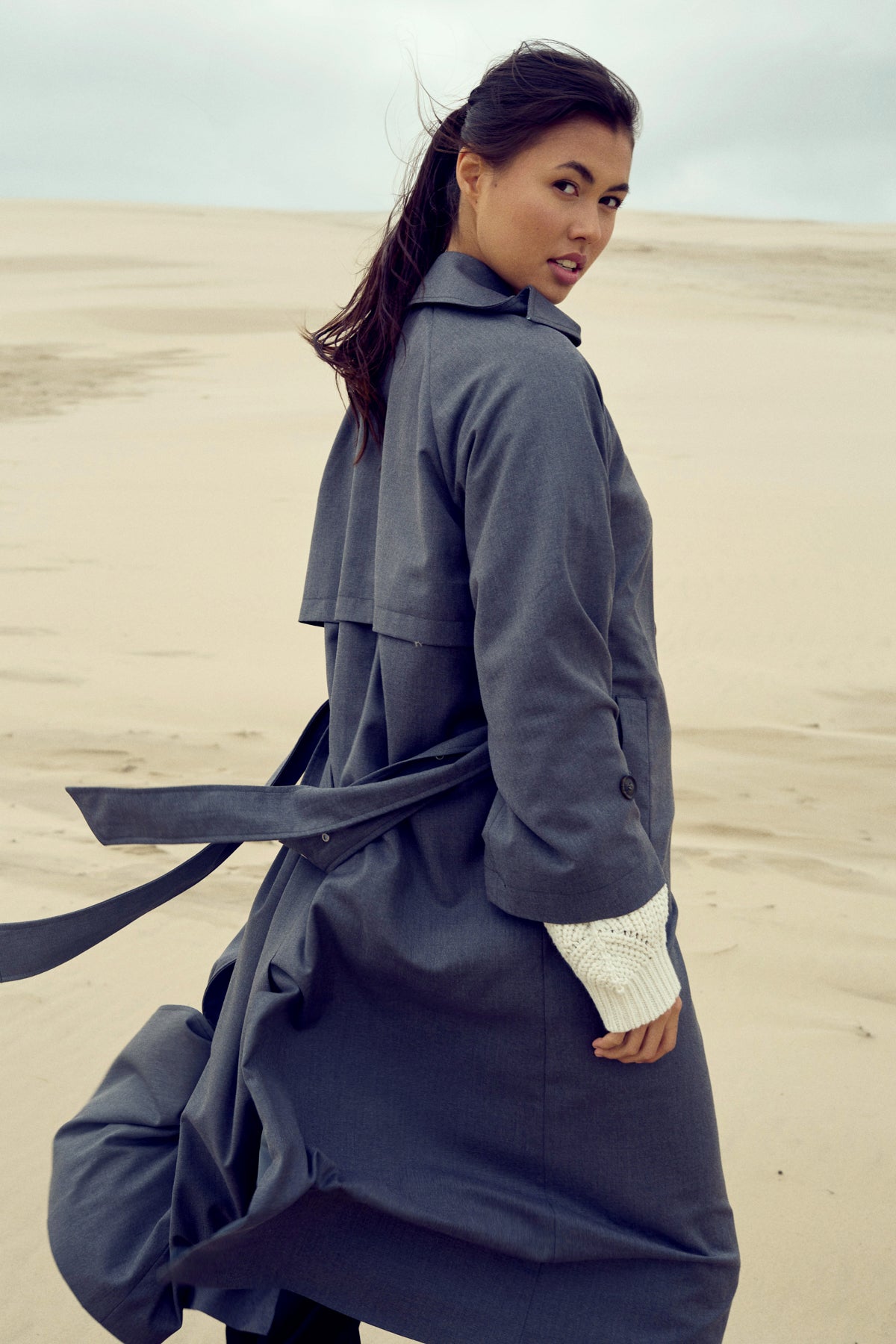 Noellas Kealyn Coat Dark Grey Melange. Køb Jakker hos www.noellafashion.dk