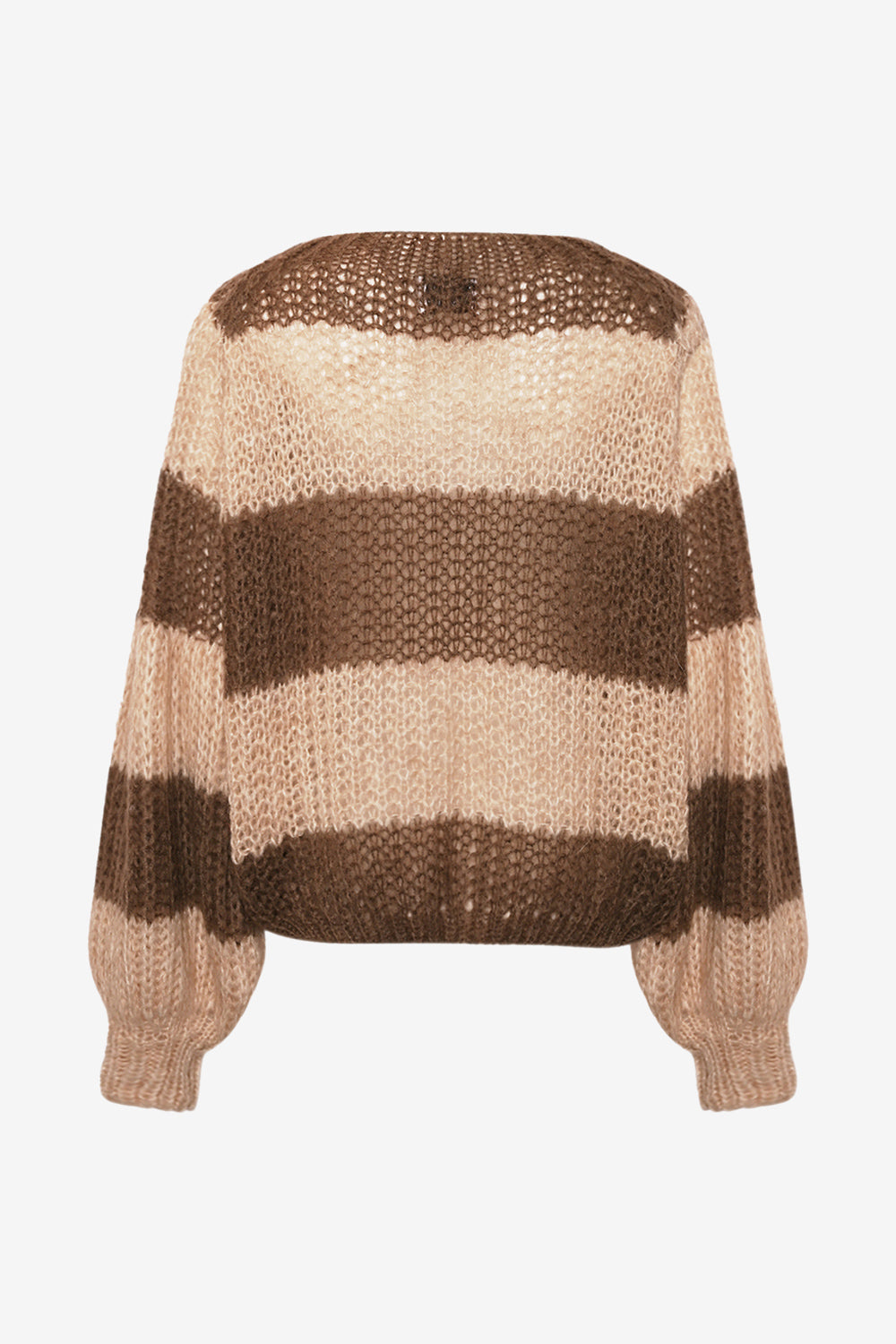 Kela Knit Beige Brown Stripe