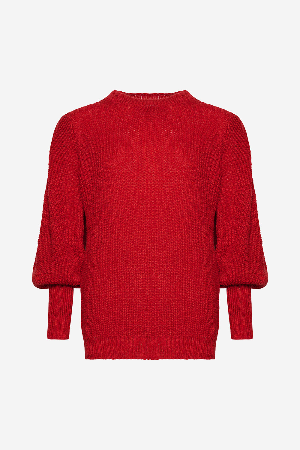 Noellas Ken Knit Blouse Red. Køb Striktrøjer hos www.noellafashion.dk