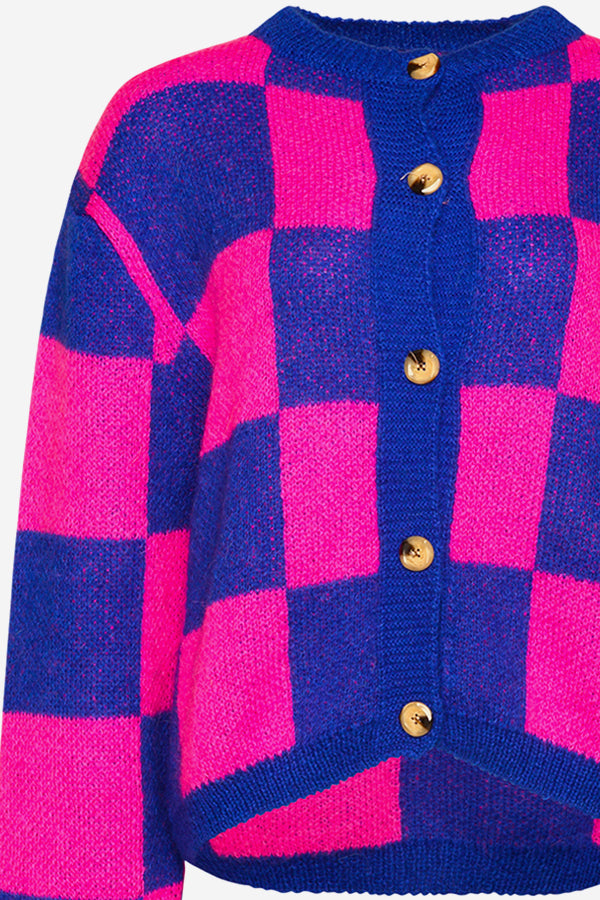 Kiana Knit Cardigan Pink/Blue Mix
