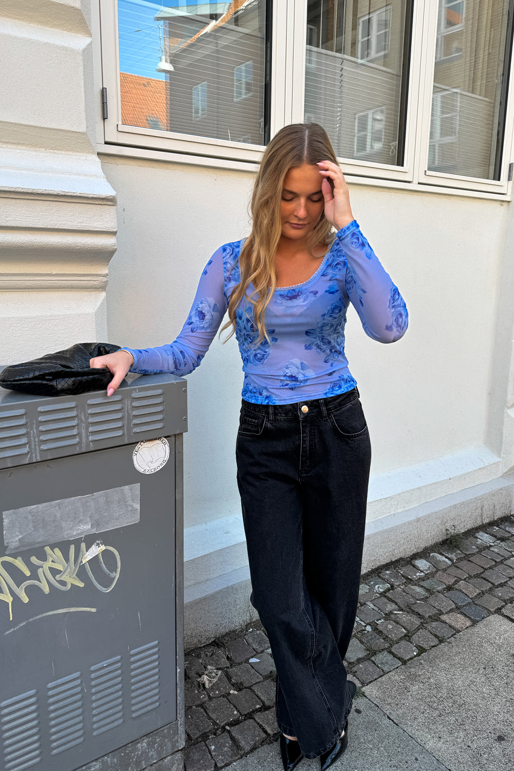 Kilea Top LS Tobi Blue Print