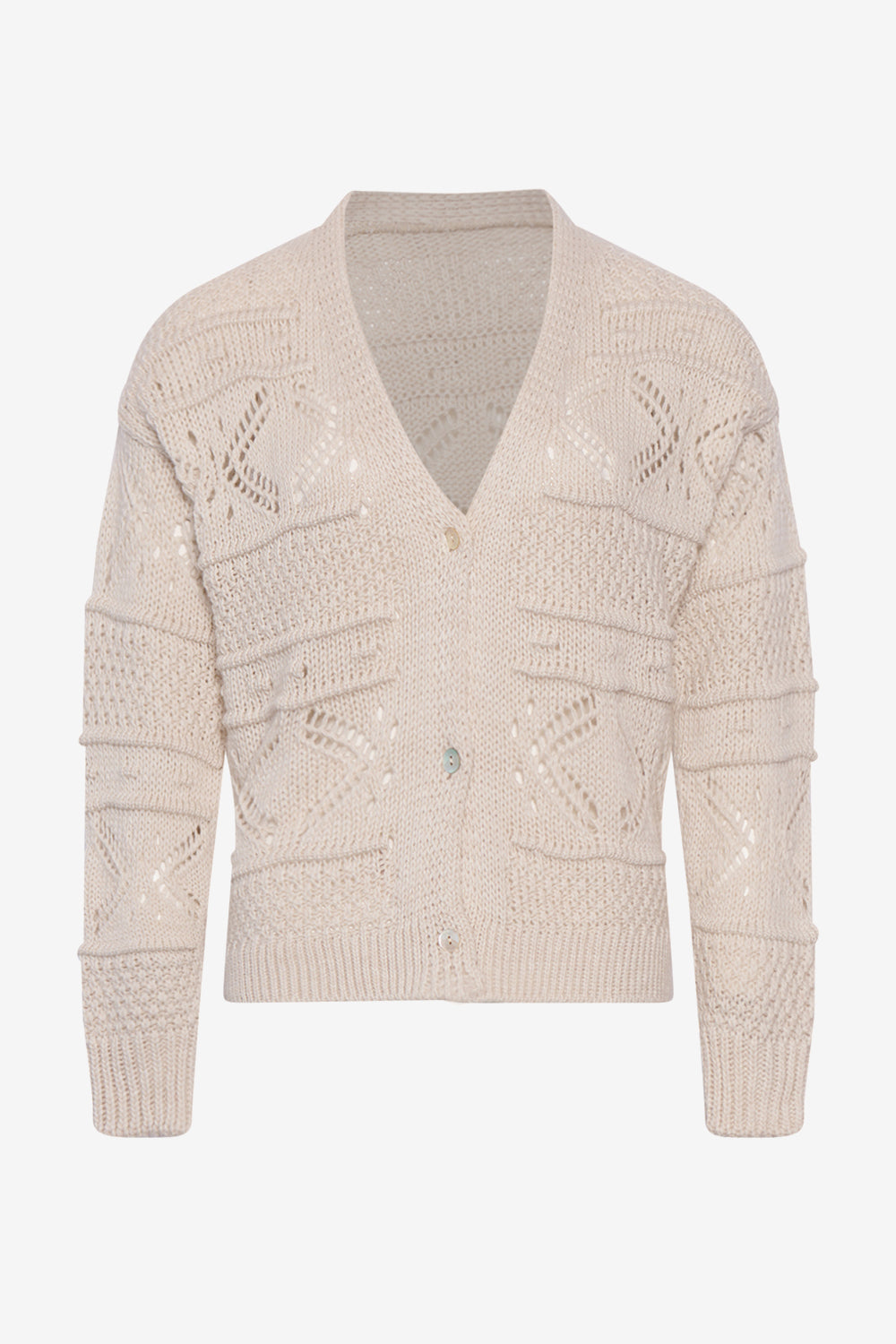 Noellas Leilani Knit Offwhite. Køb Cardigans hos www.noellafashion.dk