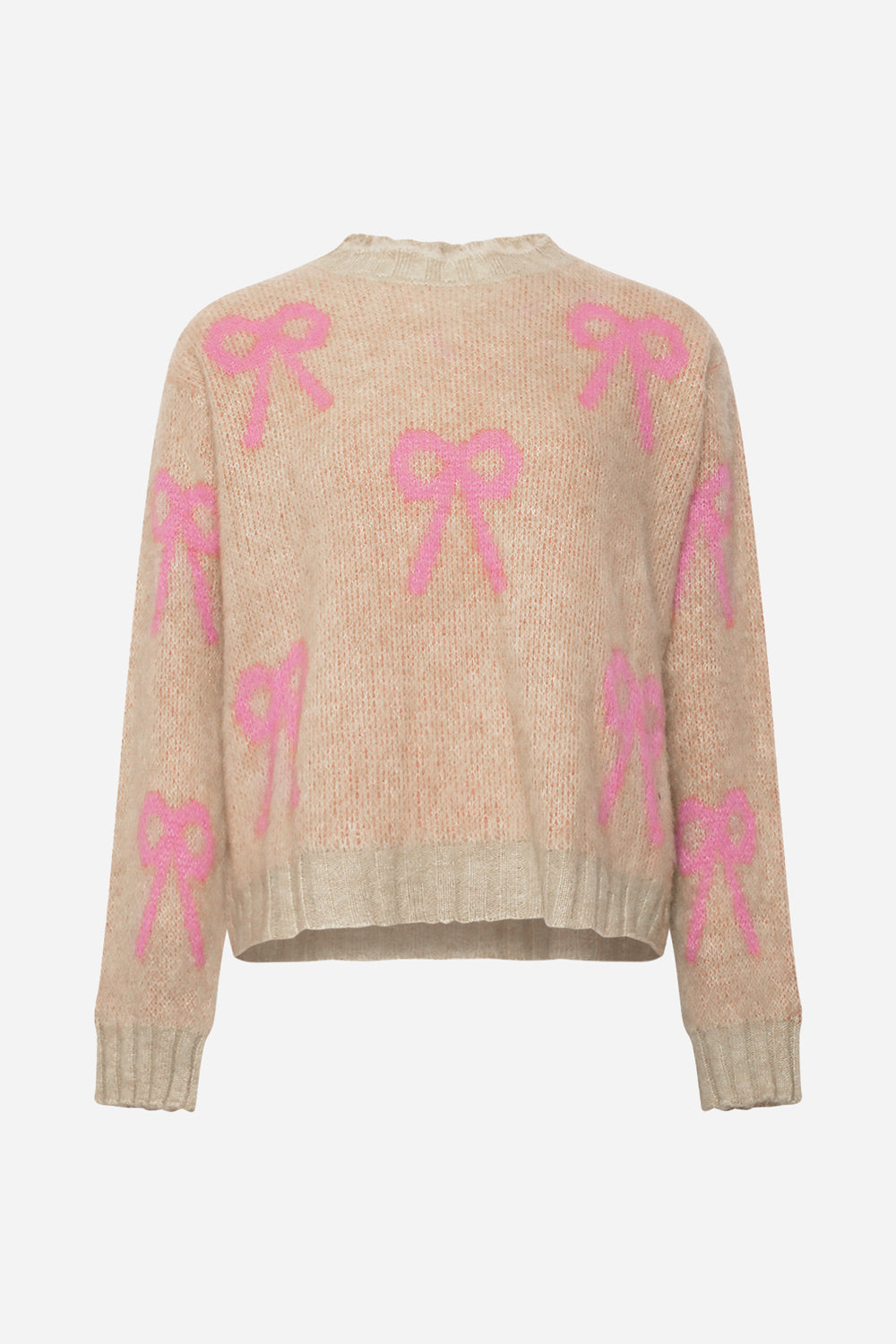 Noellas Lena Knit Pink Beige Combo. Køb Striktrøjer hos www.noellafashion.dk