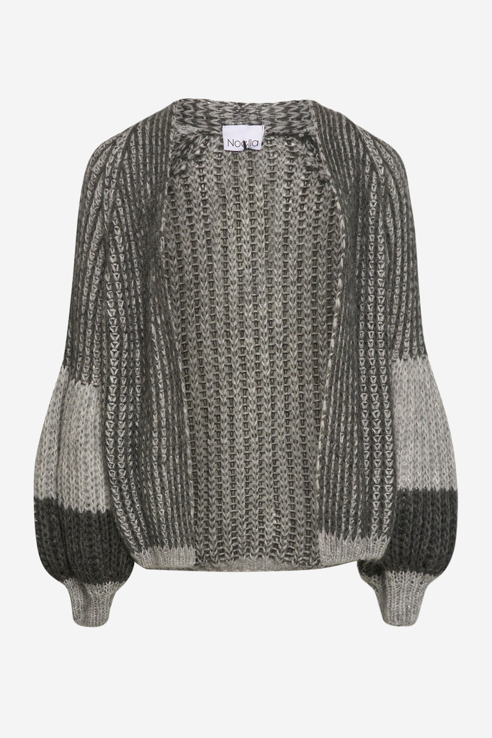 Noellas Liana Knit Cardigan Grey Melange Mix. Køb Cardigans hos www.noellafashion.dk