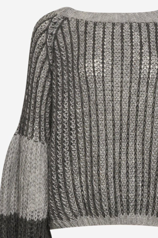 Liana Knit Sweater Grey Melange Mix