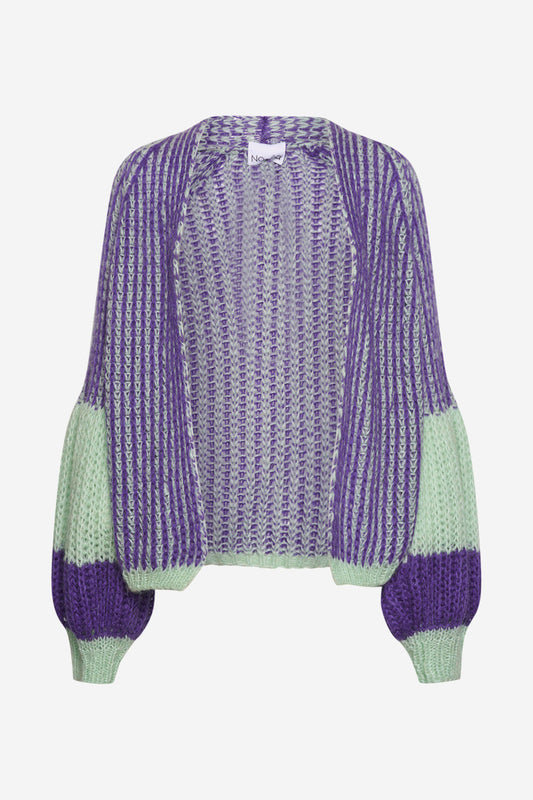 Noellas Liana Knit Cardigan Lilac/Sage. Køb Cardigans hos www.noellafashion.dk