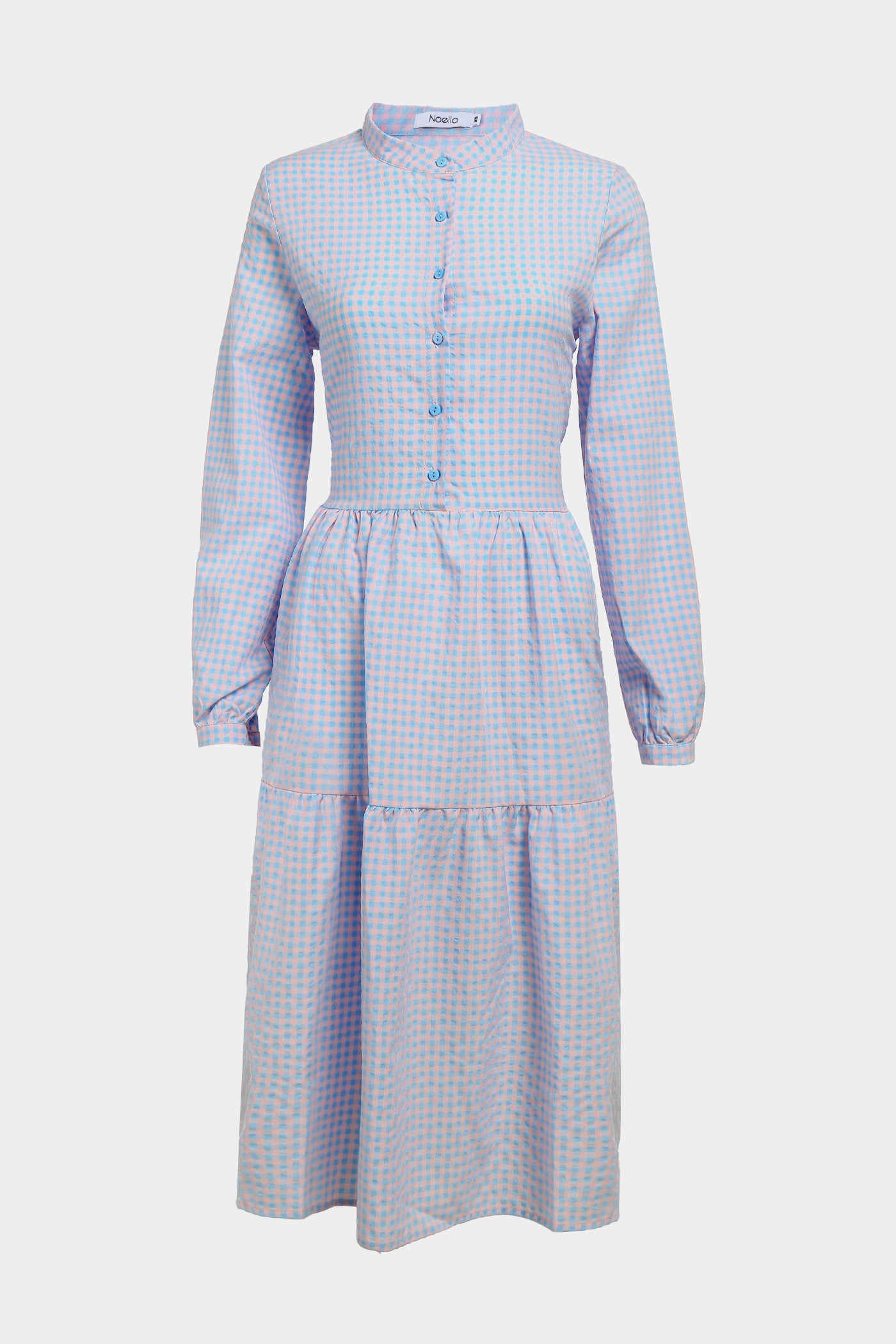 Lipe Dress Cotton Checks CN Rose/light blue Checks