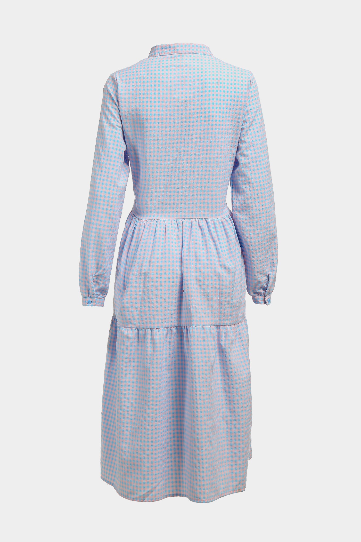 Lipe Dress Cotton Checks CN Rose/light blue Checks