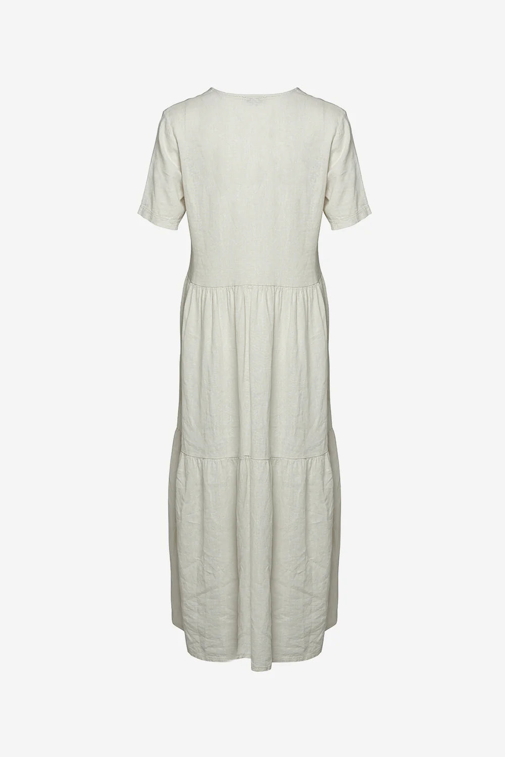 Lipe V-neck ss Linen Mix Beige