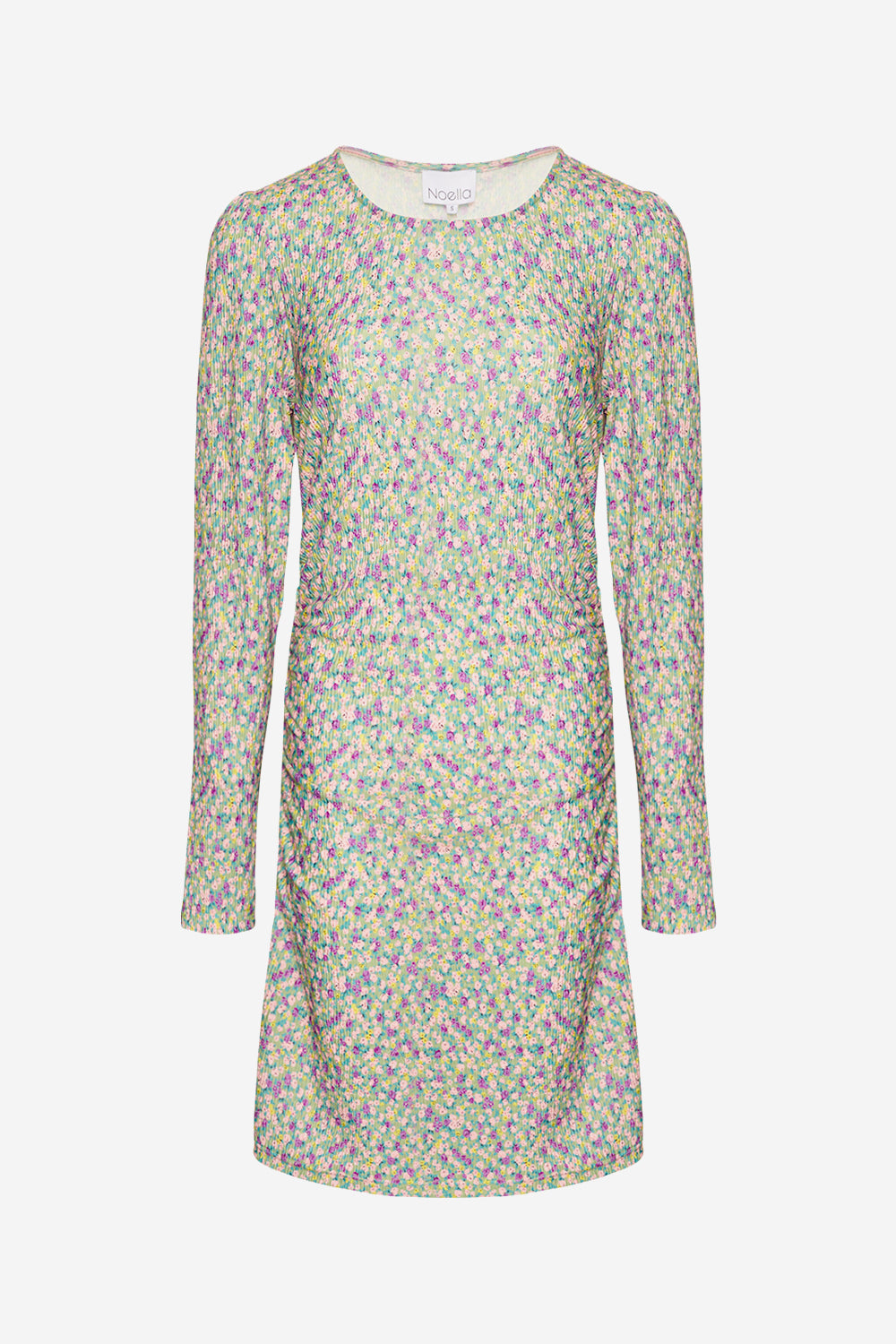 Noellas Loan Dress Green mix flower. Køb Kjoler hos www.noellafashion.dk