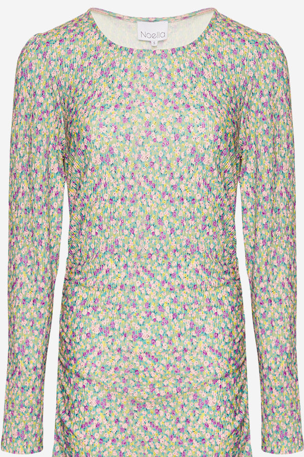 Loan Dress Green mix flower