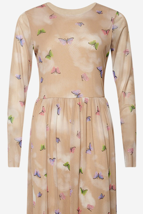 Lola Dress Sand Butterfly