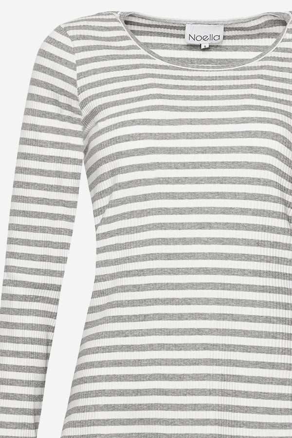 Luelle Tee Long Sleeve Grey Mel/cream