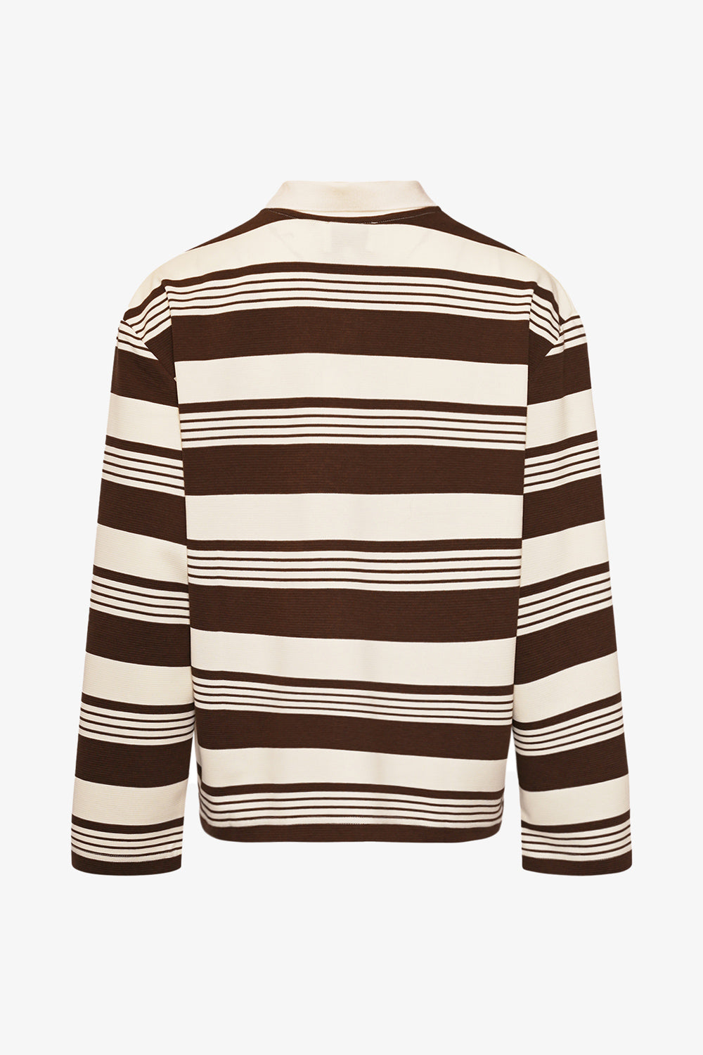 Lynlee Polo Brown Offwhite Stripe