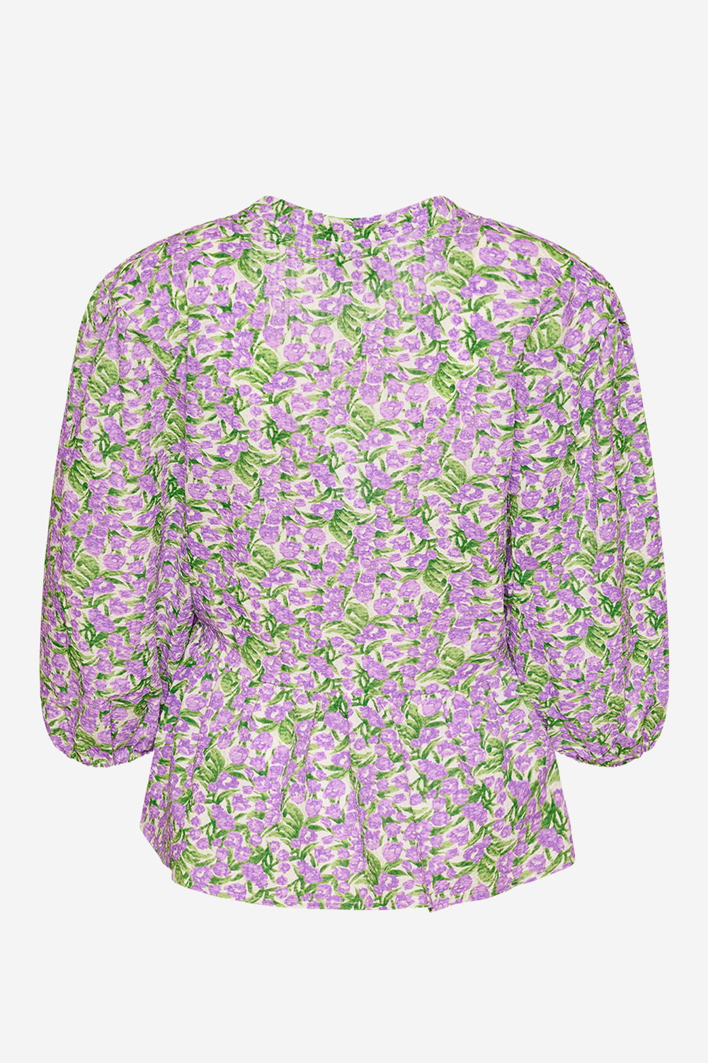 Mara Wrap Blouse Lavender/green flower