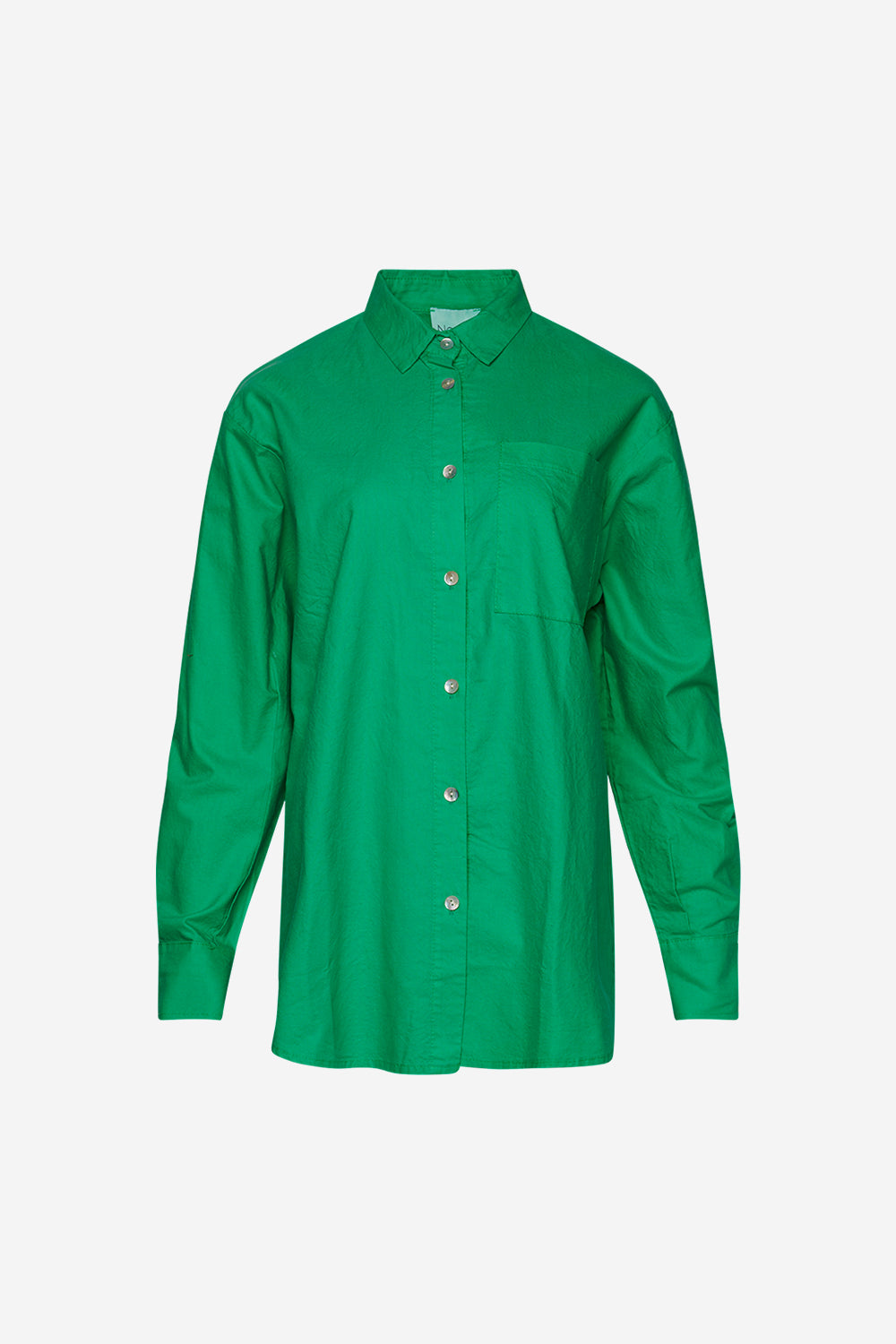 Noellas Mavis Oversize Shirt Grass Green. Køb Skjorter hos www.noellafashion.dk