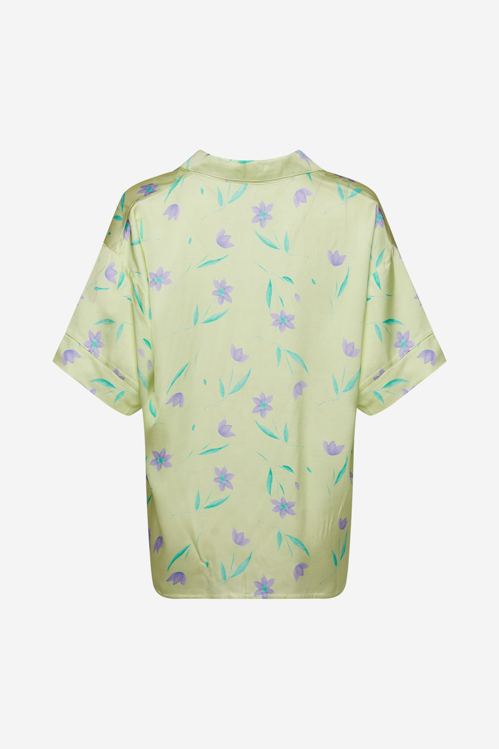 Micha Sh.Sl. Shirt Offwhite w. Flowers