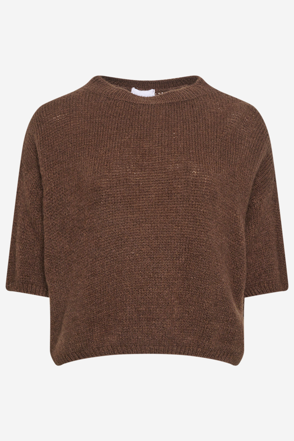 Noellas Mimi Knit Jumper Dark Brown. Køb Striktrøjer hos www.noellafashion.dk