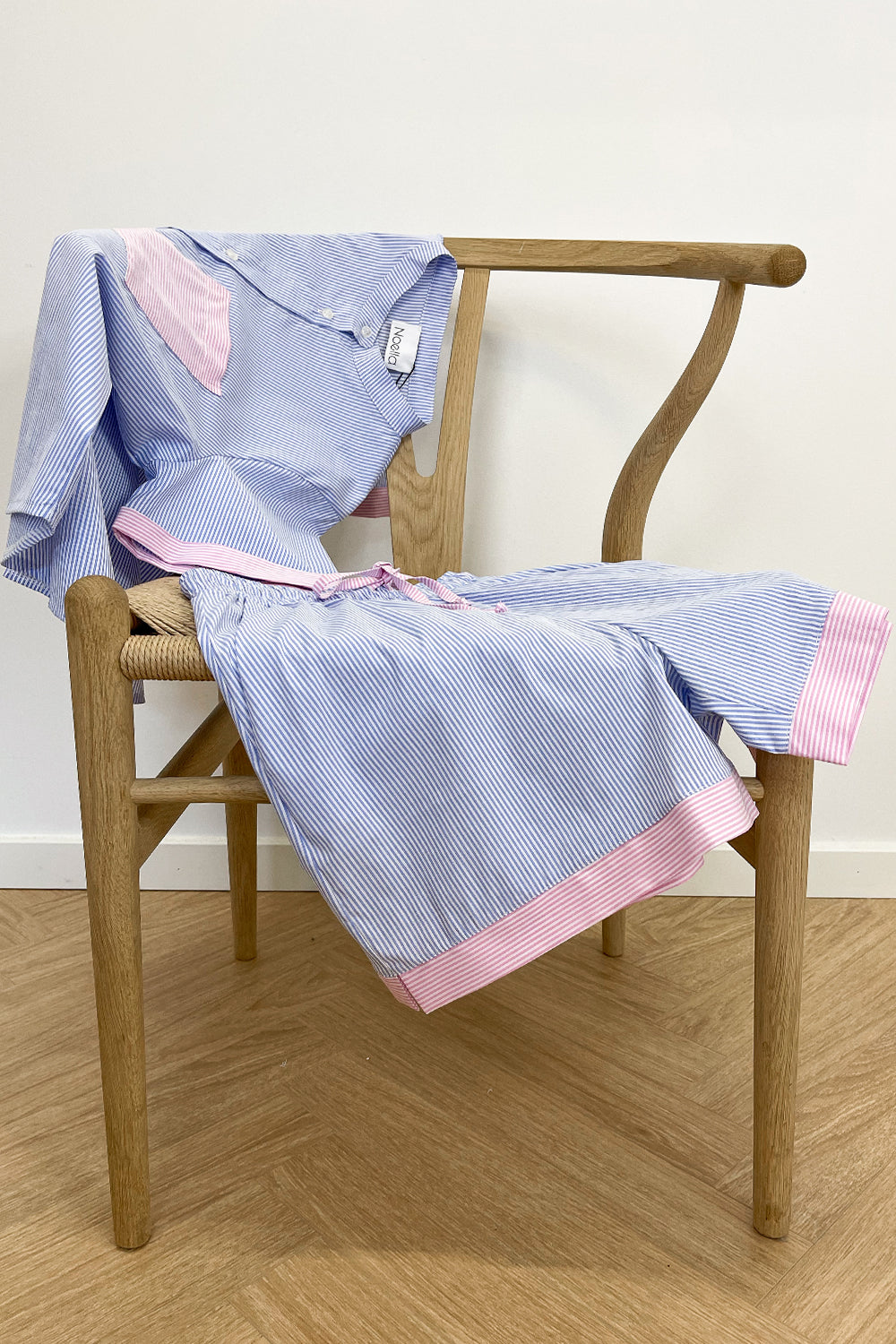Ebony Shorts Poplin Lightblue/rose Mix