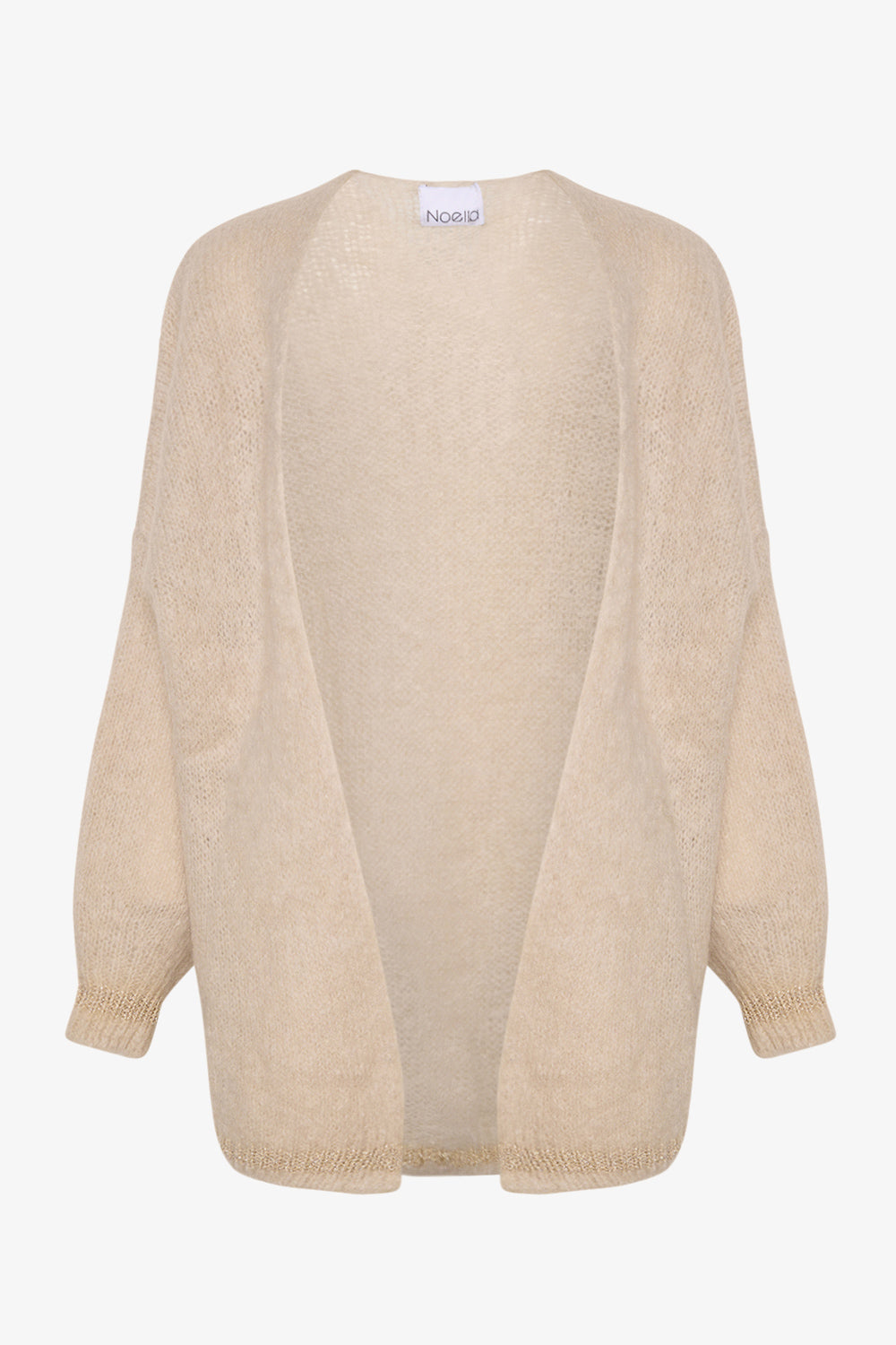 Noellas Paida Knit Cardigan Sand. Køb Cardigans hos www.noellafashion.dk
