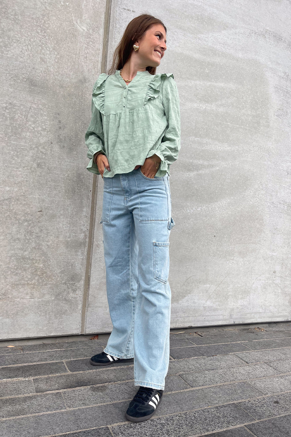 Panama Cargo Jeans Light Blue