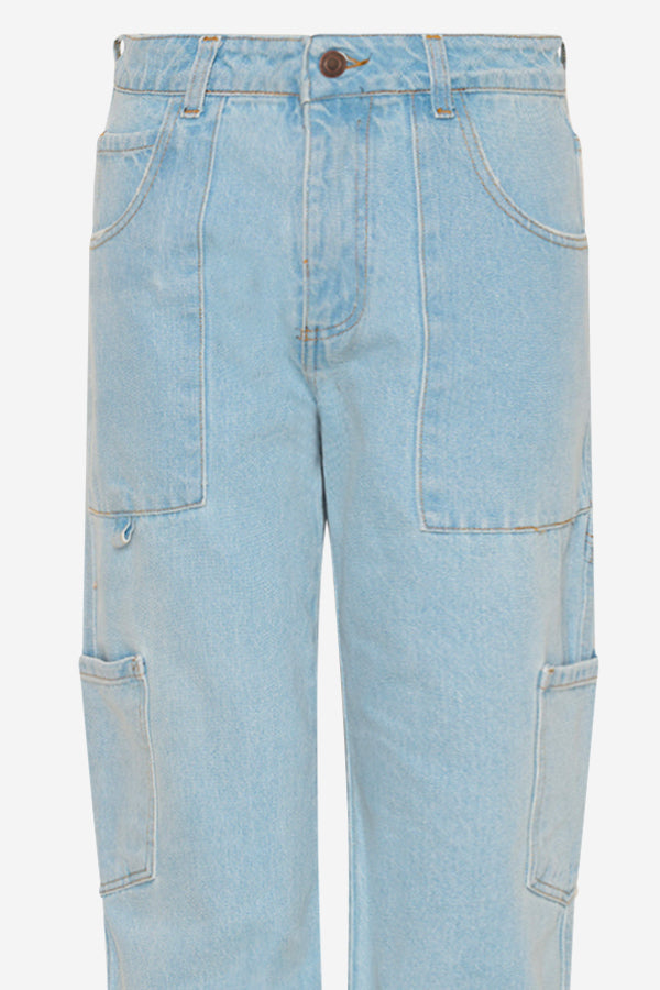 Panama Cargo Jeans Light Blue