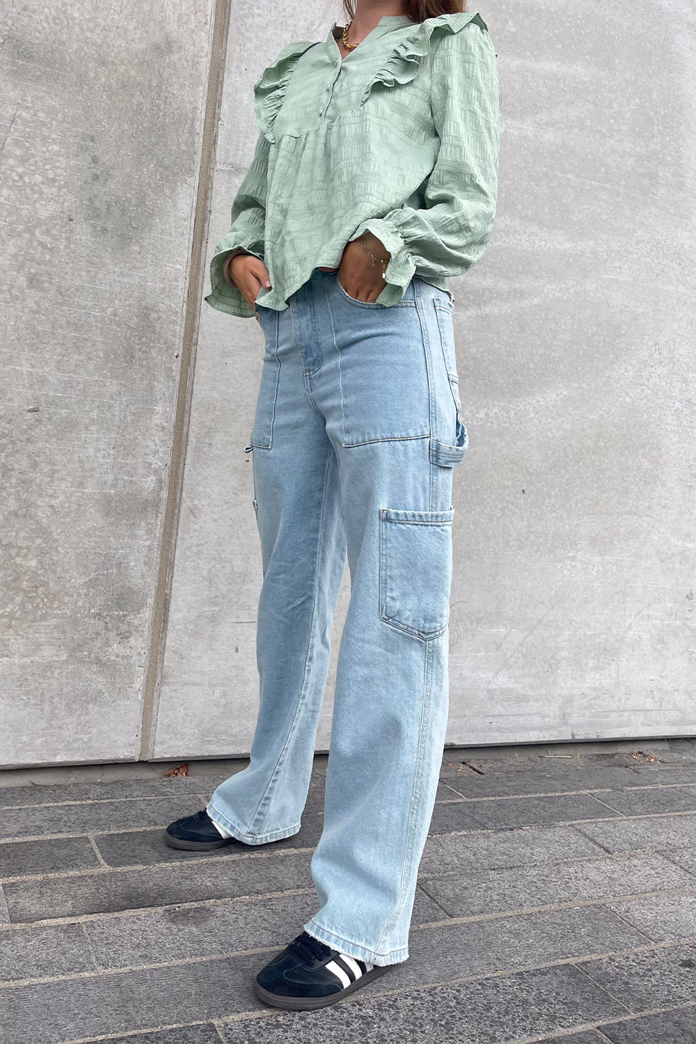 Panama Cargo Jeans Light Blue