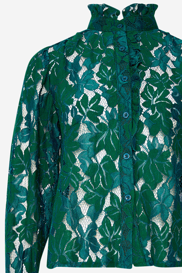 Pixi Shirt Lace Bottle Green