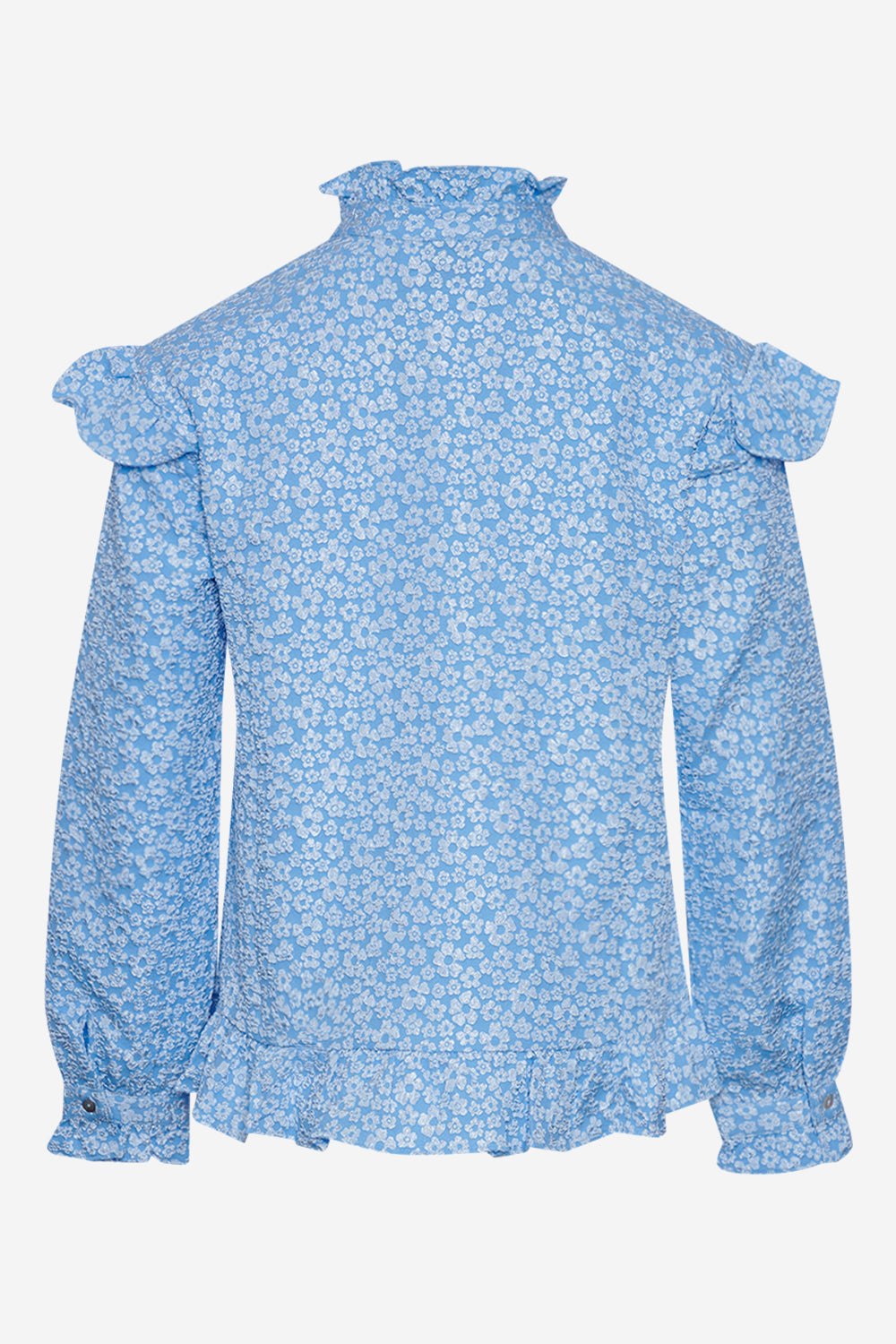 Reno Ruby Ruffle Blouse Light Blue