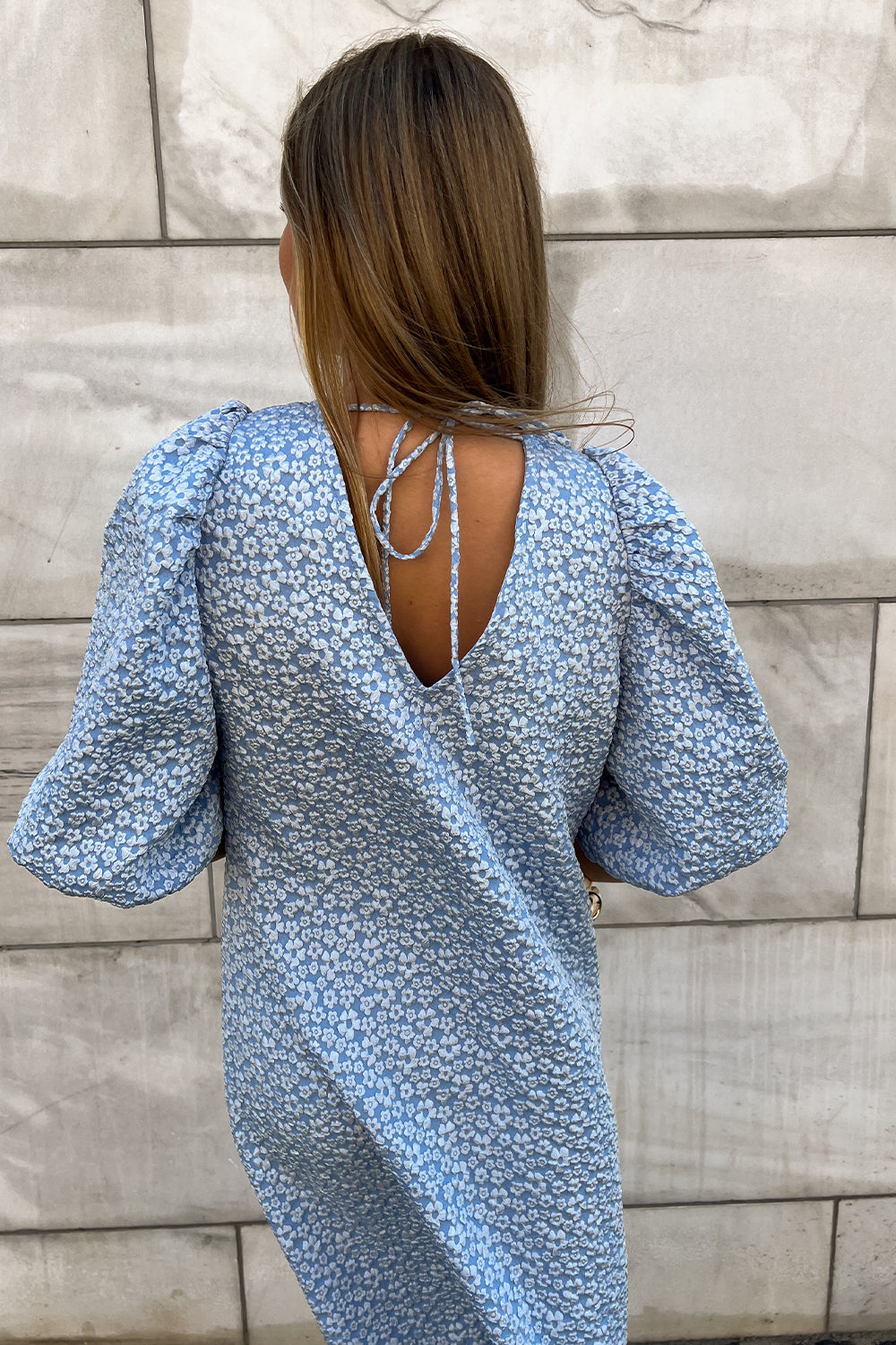 Reno Pastis Long Dress Light Blue