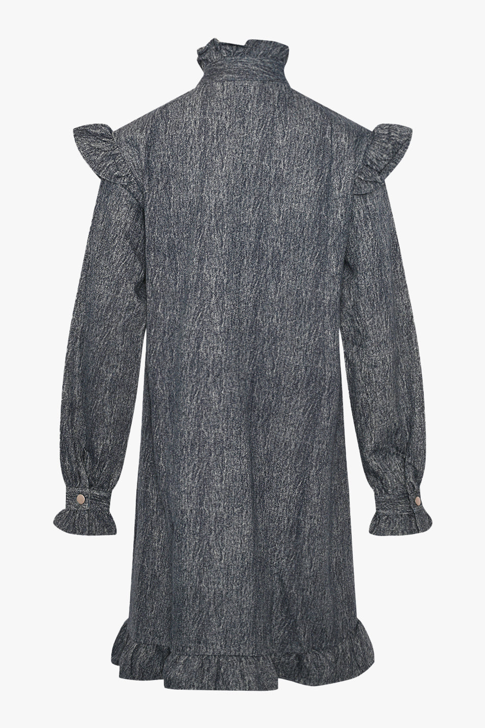 Noellas Reno Ruby Ruffle Dress Blue Snow Wash.