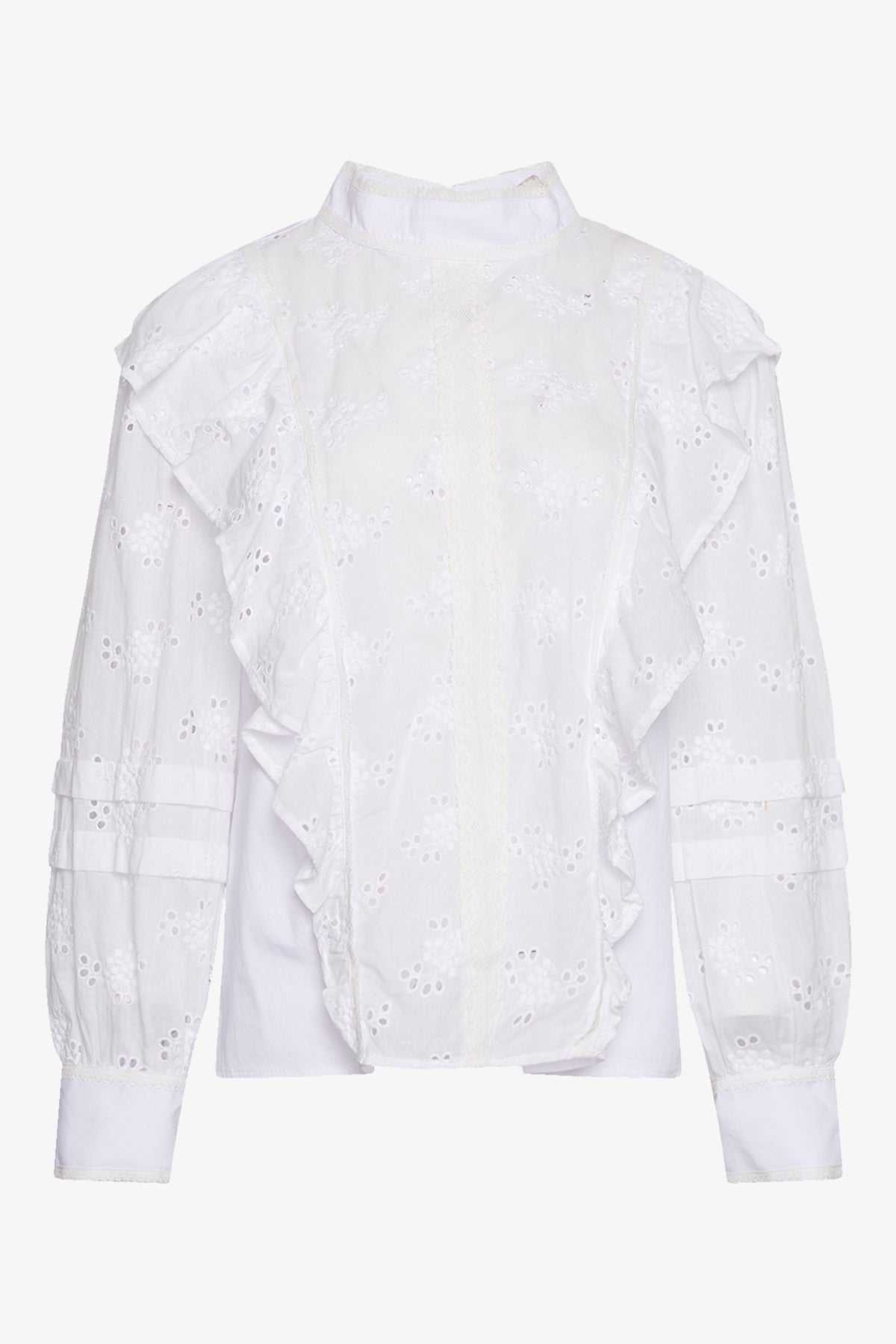 Noellas Rina Blouse White. Køb Bluser hos www.noellafashion.dk