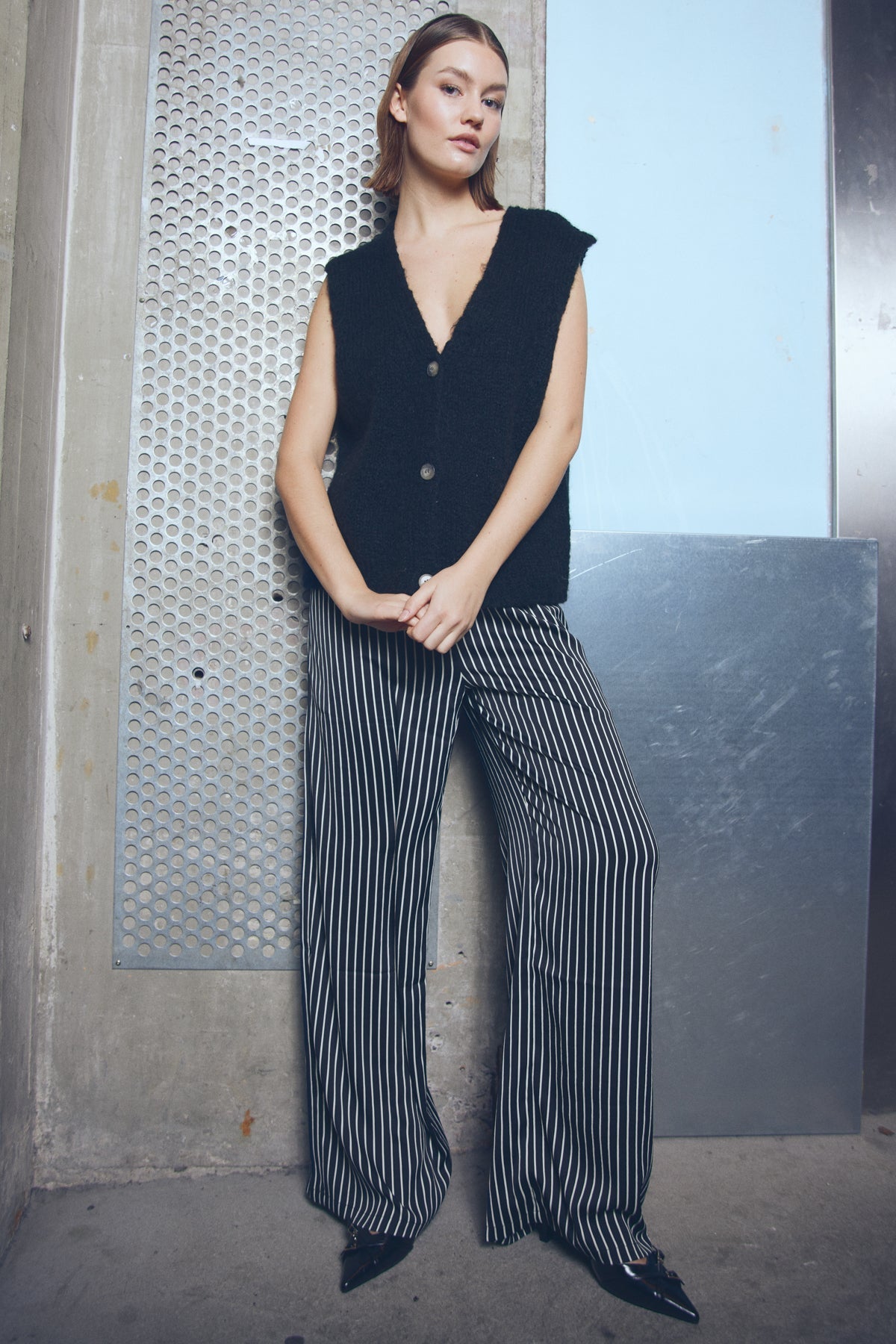 Samira Pants Taya Black Stripe