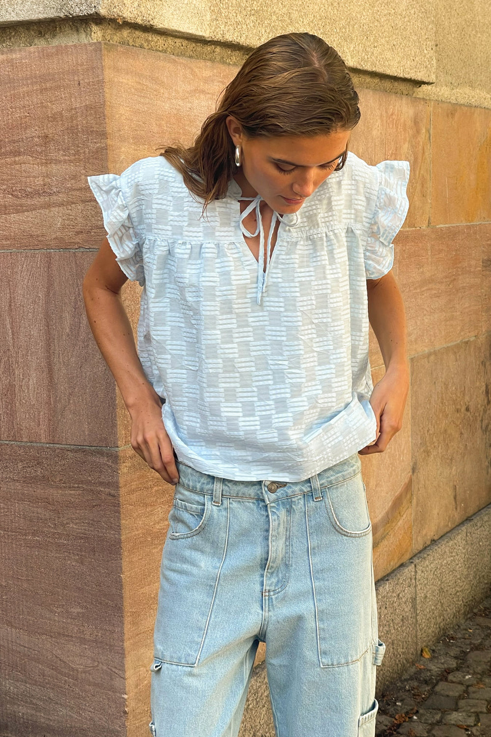 Seven Blouse Air Blue