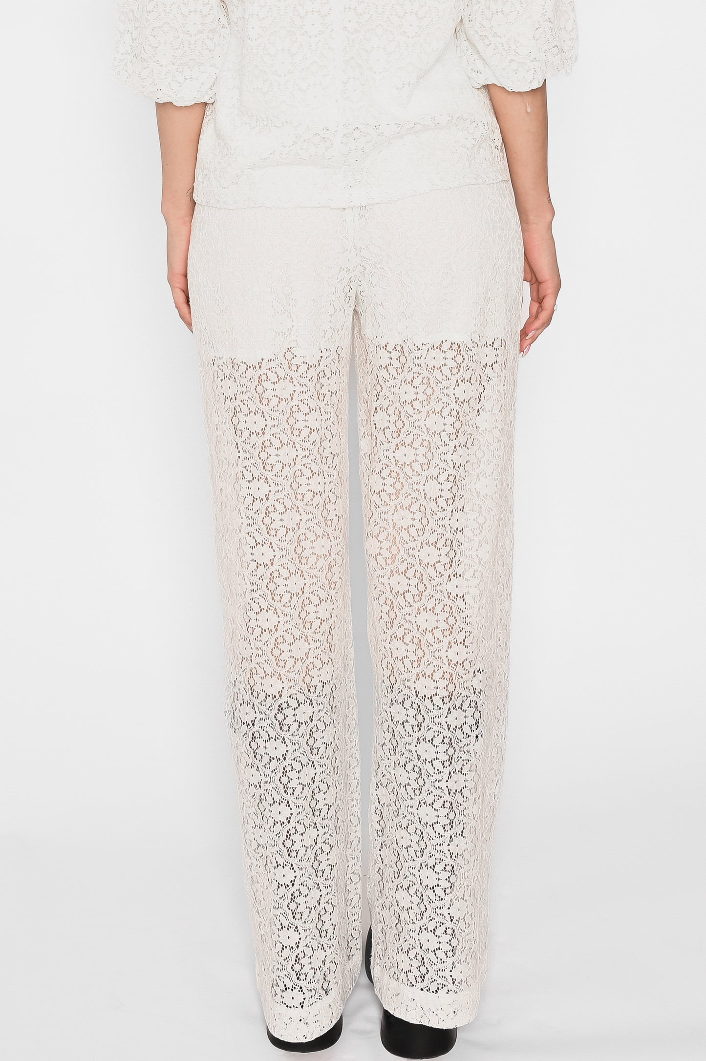 Shelly Broderie Pants Offwhite